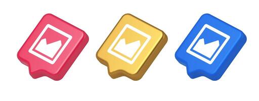 Graph diagram mathematical profit business squared button 3d realistic speech bubble icon vector