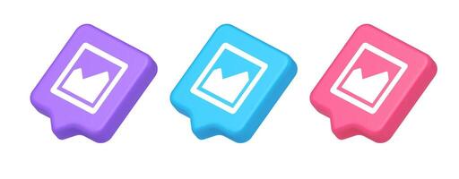 Graph diagram mathematical profit business squared button 3d realistic speech bubble isometric icon vector