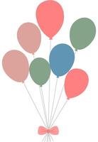 Balloon in flat style isolated on white background. vector