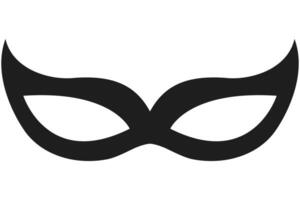 negro anónimo máscara plano icono aislado en blanco antecedentes. vector
