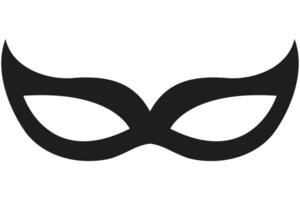 Black anonymous mask flat icon isolated on white background. vector