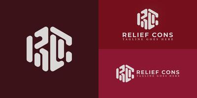 Abstract initial hexagon letters RE or ER logo in silver-white color isolated on multiple background colors. The logo is suitable for property and construction company logo design inspiration template vector