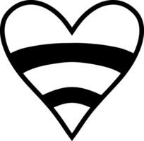 Heart icon Doodle clipart vector