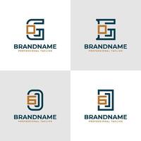 Elegant Letters GO and OG Monogram Logo, suitable for business with OG or GO initials vector