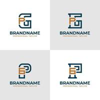 Elegant Letters GP and PG Monogram Logo, suitable for business with PG or GP initials vector