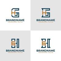 Elegant Letters GH and HG Monogram Logo, suitable for business with HG or GH initials vector
