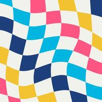 Pattern colorful checkerboard designs. Geometric colorful square background in vintage psychedelic y2k style. illustration vector