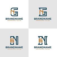 Elegant Letters GN and NG Monogram Logo, suitable for business with NG or GN initials vector