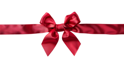 Transparent Background Red Ribbon with Bow png