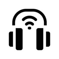 wireless headphone icon. glyph icon for your website, mobile, presentation, and logo design. vector