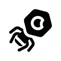 nano bot icon. glyph icon for your website, mobile, presentation, and logo design. vector