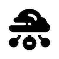 cloud computing icon. glyph icon for your website, mobile, presentation, and logo design. vector