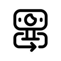 camera 360 icon. line icon for your website, mobile, presentation, and logo design. vector