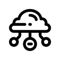 cloud computing icon. line icon for your website, mobile, presentation, and logo design. vector