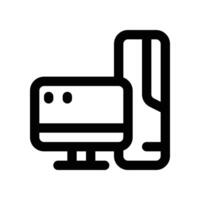 computer icon. dual tone icon for your website, mobile, presentation, and logo design. vector