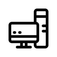 computer icon. line icon for your website, mobile, presentation, and logo design. vector