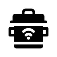 rice cooker icon. glyph icon for your website, mobile, presentation, and logo design. vector