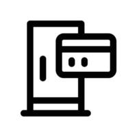 automation door icon. line icon for your website, mobile, presentation, and logo design. vector
