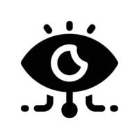 eyes of tech icon. glyph icon for your website, mobile, presentation, and logo design. vector
