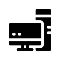 computer icon. glyph icon for your website, mobile, presentation, and logo design. vector