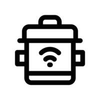 rice cooker icon. line icon for your website, mobile, presentation, and logo design. vector