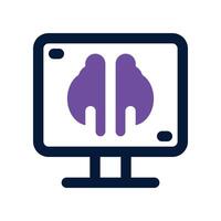 television icon. dual tone icon for your website, mobile, presentation, and logo design. vector