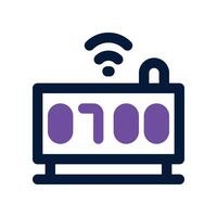 desk clock icon. dual tone icon for your website, mobile, presentation, and logo design. vector