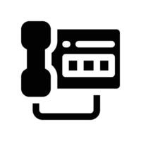 telephone icon. glyph icon for your website, mobile, presentation, and logo design. vector