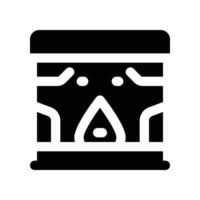 fireplace icon. glyph icon for your website, mobile, presentation, and logo design. vector