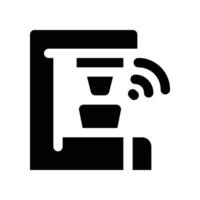 coffee machine icon. glyph icon for your website, mobile, presentation, and logo design. vector