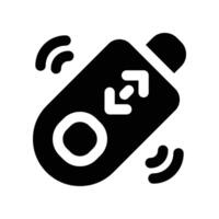 remote control icon. glyph icon for your website, mobile, presentation, and logo design. vector