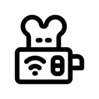 toaster icon. line icon for your website, mobile, presentation, and logo design. vector