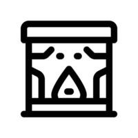 fireplace icon. line icon for your website, mobile, presentation, and logo design. vector