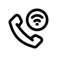 phone call icon. line icon for your website, mobile, presentation, and logo design. vector