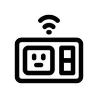 smart socket icon. line icon for your website, mobile, presentation, and logo design. vector