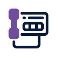 telephone icon. dual tone icon for your website, mobile, presentation, and logo design. vector