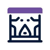 fireplace icon. dual tone icon for your website, mobile, presentation, and logo design. vector