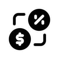 interest rate icon. glyph icon for your website, mobile, presentation, and logo design. vector