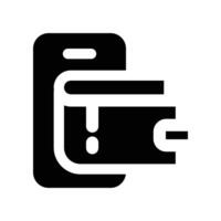 digital wallet icon. glyph icon for your website, mobile, presentation, and logo design. vector
