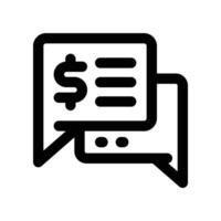 chat icon. line icon for your website, mobile, presentation, and logo design. vector