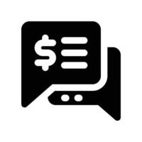 chat icon. glyph icon for your website, mobile, presentation, and logo design. vector