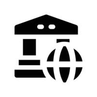 global banking icon. glyph icon for your website, mobile, presentation, and logo design. vector