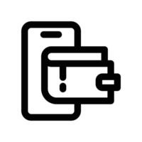 digital wallet icon. line icon for your website, mobile, presentation, and logo design. vector
