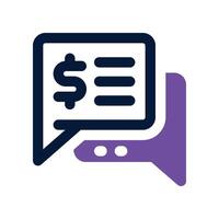 chat icon. dual tone icon for your website, mobile, presentation, and logo design. vector