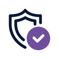 protected icon. dual tone icon for your website, mobile, presentation, and logo design. vector