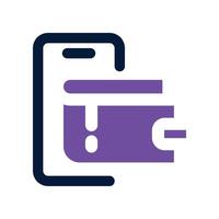 digital wallet icon. dual tone icon for your website, mobile, presentation, and logo design. vector