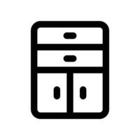 drawer icon. line icon for your website, mobile, presentation, and logo design. vector