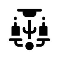 chandelier icon. glyph icon for your website, mobile, presentation, and logo design. vector