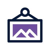 picture icon. dual tone icon for your website, mobile, presentation, and logo design. vector