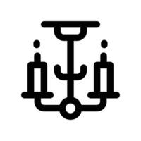 chandelier icon. line icon for your website, mobile, presentation, and logo design. vector
